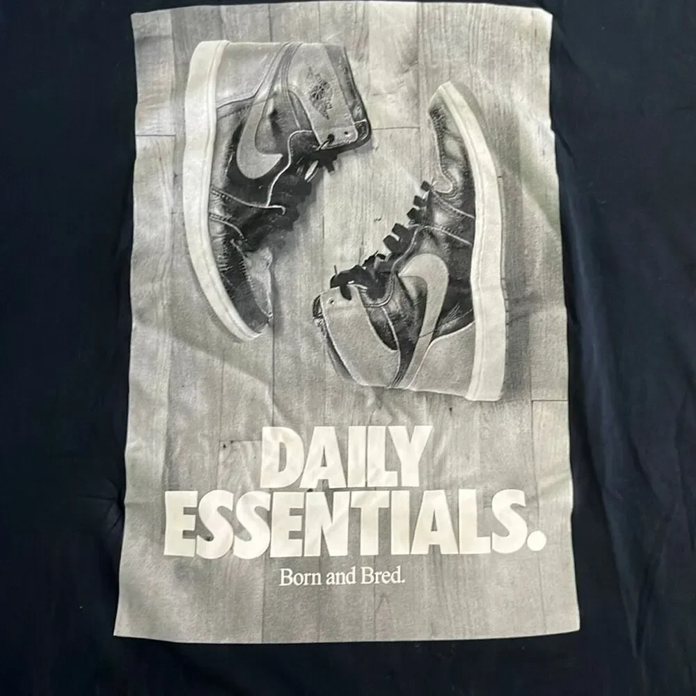 Jordan Daily Essentials T Shirt Mens XL Black Air Jordan 1 Born Bred 843709-010